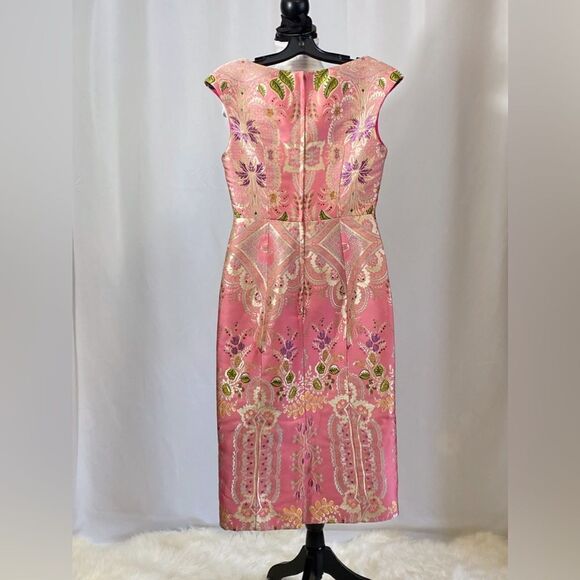 Etro Metallic Brocade Sheath Dress size 40/us size 4 - Picture 9 of 14